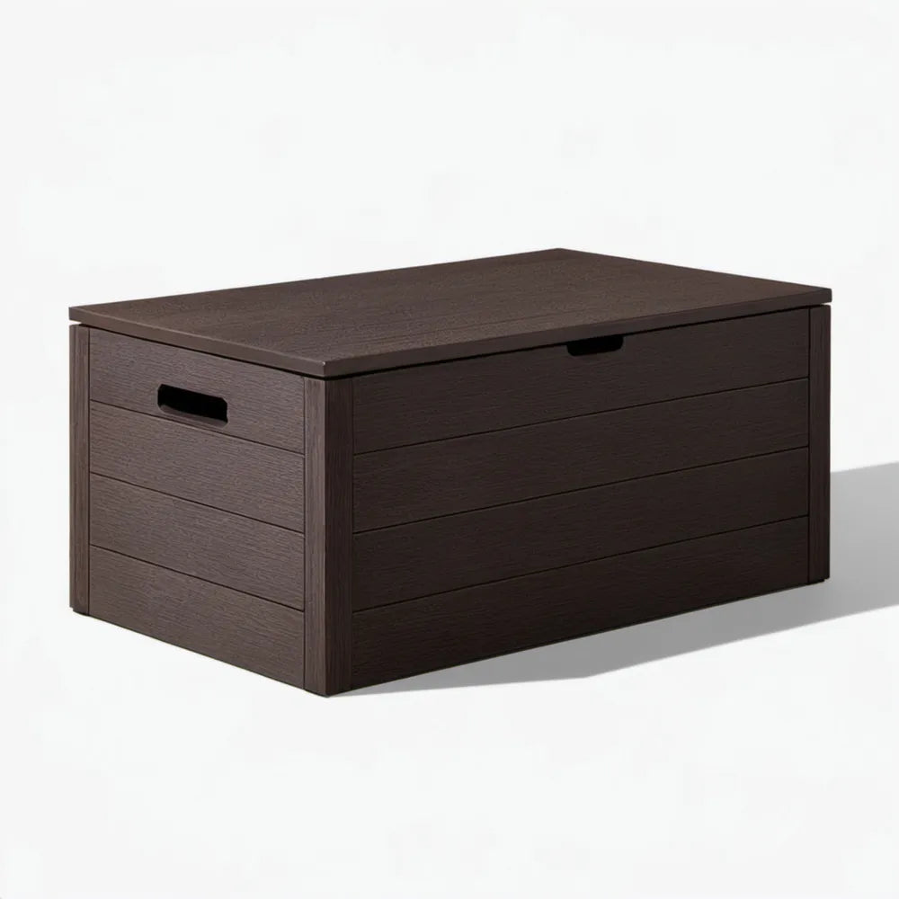 Brązowa skrzynia ogrodowa z polipropylenu 120 × 62 × 63 cm, 350 l