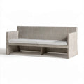 3-osobowa sofa ogrodowa z technorattanu szaro-jasnoszara z poduszkami, 180 x 70 x 75 cm